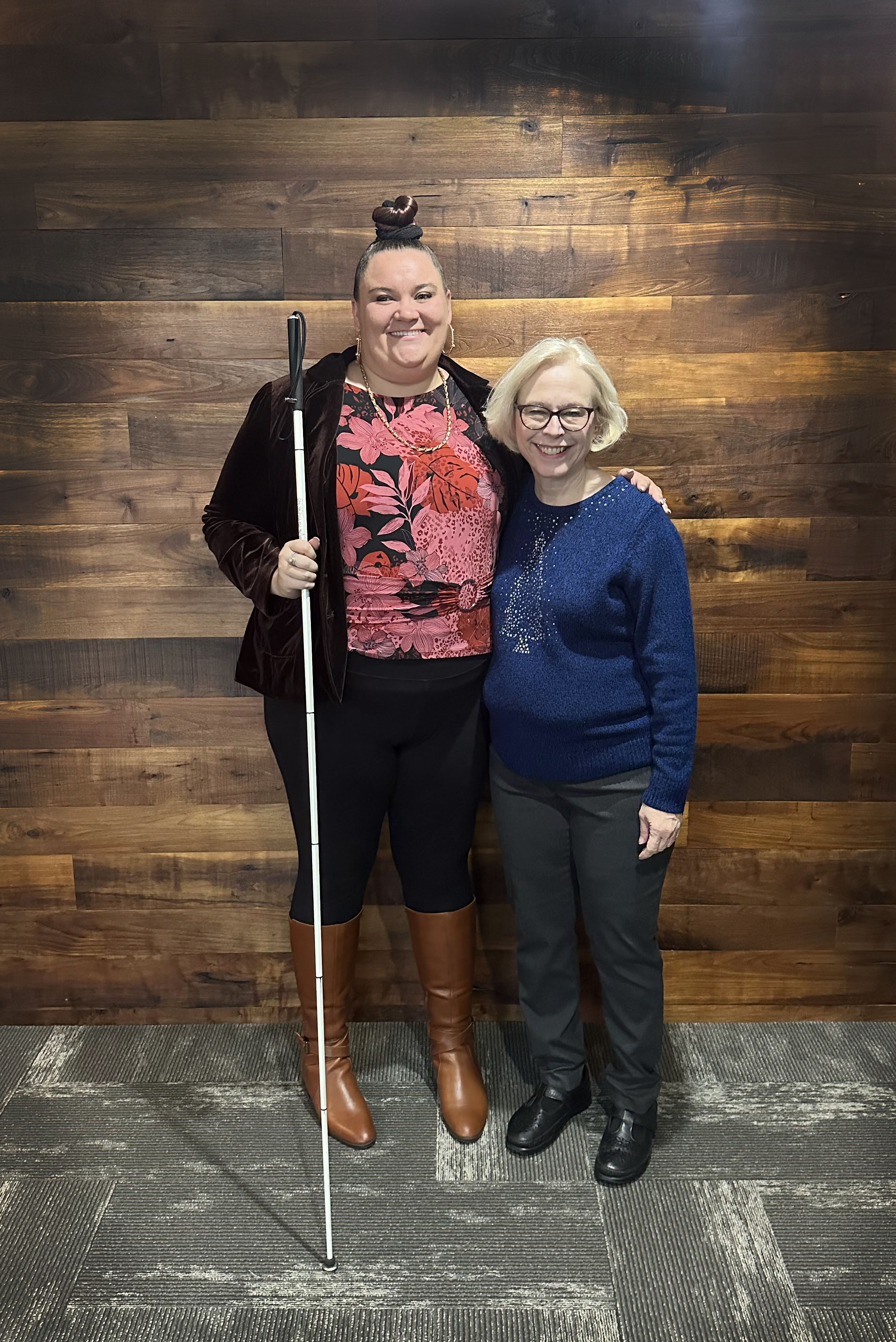 Photo of Karen Steinberg graduating Bosma's Rehabilitation Program