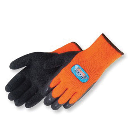 Work Glove - Winter style, Black Palm, Orange
